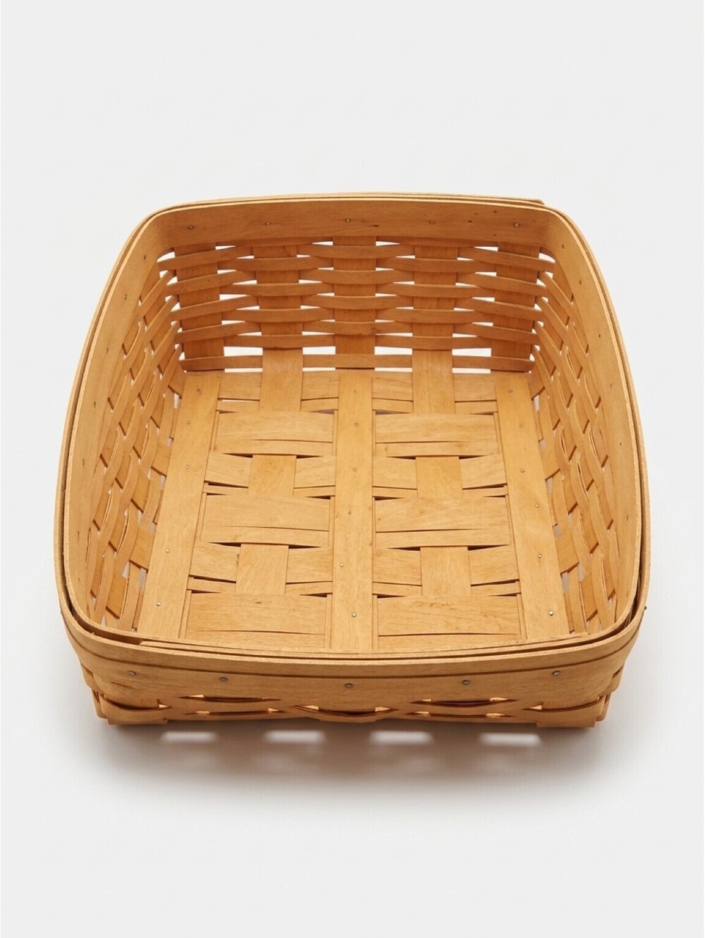 Longaberger Basket Handwoven Dresden Ohio USA 13x10 Rectangular Signed Vintage